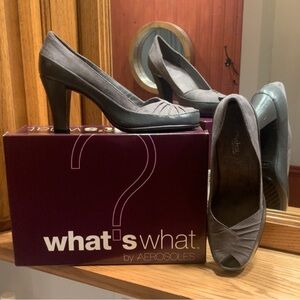 Aerosoles What’s What Bene Gray Heels Size 7.5 Medium